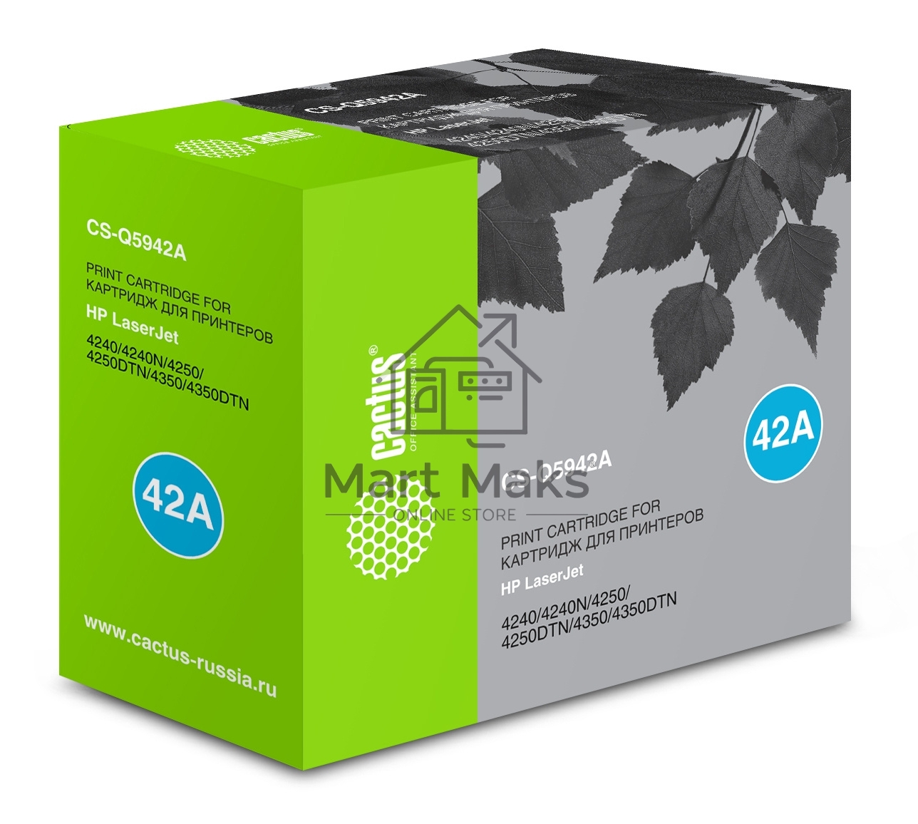 Картридж лазерный Cactus CS-Q5942A черный (10000 стр.) для HP LJ 4250/4350