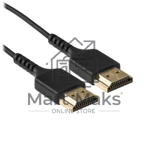 Кабель HDMI C-HM-HM-0.5M Wize,0.5 м, v.2.0, 19M/19M, позол.разъемы, экран, черный, пакет