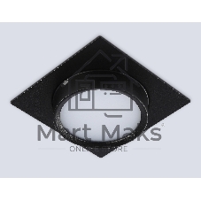 Светильник встраиваемый Ambrella light TN6739 BK черный IP44 GX53 110*110*57