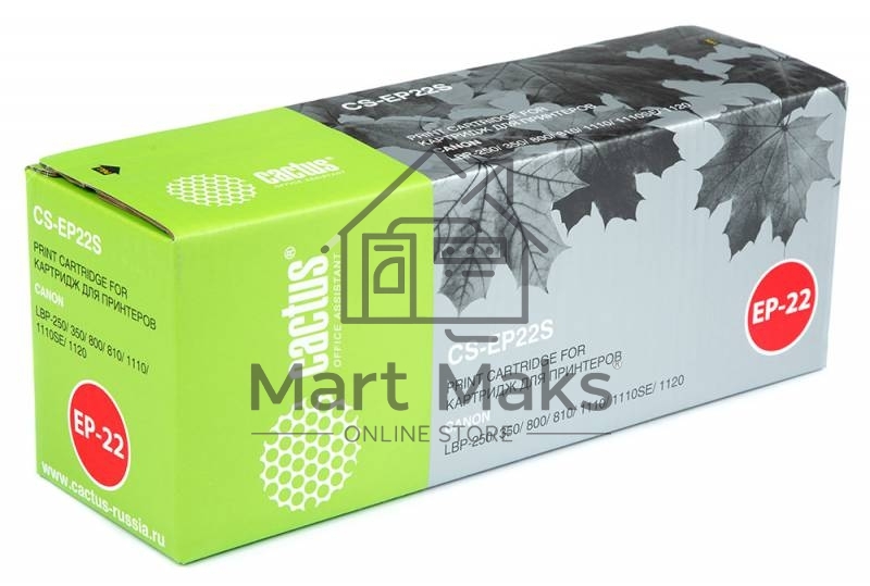 Тонер Картридж Cactus CS-EP22S черный для Canon LBP-250 350 800 810 1110 1110SE 1120 (2500 стр.)