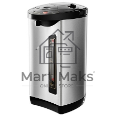 Термопот ЯРОМИР ЯР-1900 Мощность в режиме кипячения 900 Вт. Мощность в режиме поддержания температуры воды 30 Вт. Объем 6 л. Корпус и внутренняя емкость из нерж. стали. Вращение корпуса на основании на 360°. Шкала уровня воды. Световые индикаторы работы. Съемный сетевой шнур электропитания. Съемная крышка для удобства очистки. 3 способа подачи воды: ручной, автоматический, электрический. Функции повторного кипячения и дехлорирования воды. Режим поддержания температуры воды. Защита от перегрева. Блокировка ручной помпы от случайного нажатия. Автоматическое отключение при недостаточном количестве воды. черный.