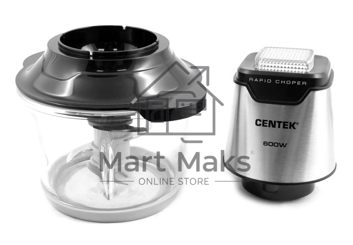 Чоппер Centek CT-1392 Сталь <600Вт> 6 лезвий, стеклянная чаша 1,2л, разборные ножи