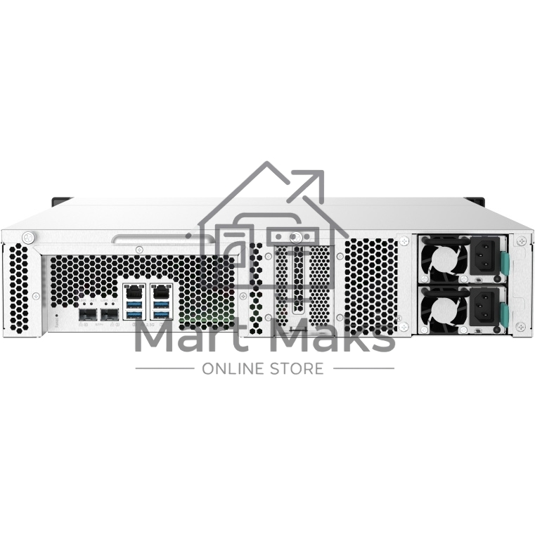 Сетевое хранилище без дисков SMB QNAP TS-832PXU-RP-4G 8-Bay 2U rackmount NAS, AL324 quad-core 1.7 GHz, 1x4GB DDR4 RAM (max 1x16GB), SATA 6Gb/s, 2x 10GbE SFP+ LAN, 2x 2.5 GbE LAN, 2xPSU. W/o RAIL-B02