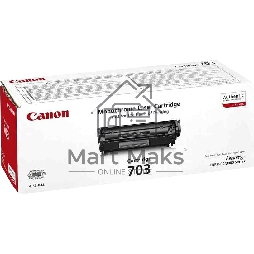 Картридж лазерный Canon 703 (7616A005) черный (2000 стр.) для Canon LBP-2900/3000