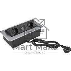 Розетка Cactus CS-SOCKET-EU/USBA-GY для столешницы серый