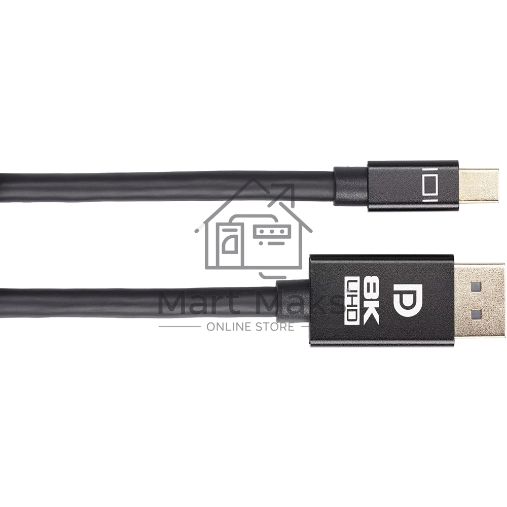 Кабель 1.4V Mini DisplayPort M <--> Display Port M 1,8м 4K@120HZ 8K@60HZ Telecom (TA683M-1.8M)