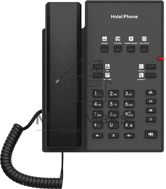 Телефон IP Fanvil H1-2 Wire черный