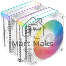 Кулер для процессора DEEPCOOL AG620 WH ARGb V2 LGA20XX/1700/1200/115X/AM5/AM4 (9шт/кор, TDP 260W, PWM, ARGb DUAL Fan 120мм, 6 тепл. трубок, белый) RET