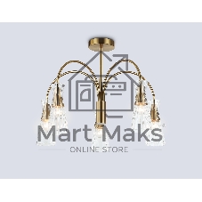 Люстра Ambrella light LH55701/5 BS/CL латунь/прозрачный E14*5 max 40W D600*440