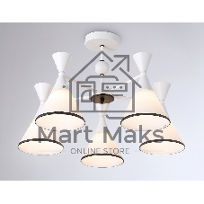 Светильник Ambrella light TR3165/5 WH/BK белый/черный E27/5 max 60W D580*380