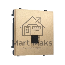 Комплект механизма компьютерной розетки SIGMA Золото Мягкое касание RJ-45 экранированной с/ш QUANT PRO (SP8920, PR185)