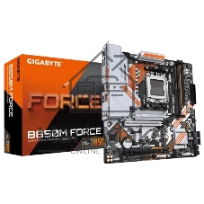 Материнская плата GIGABYTE B850M FORCE, AM5, AMD B850, 2xDDR5, 4xSATA, 3xM.2, 1xPCIe 5.0 x16, DisplayPort, HDMI, 1x2.5Gb LAN, 3x3.5 мм, 7.1, microATX