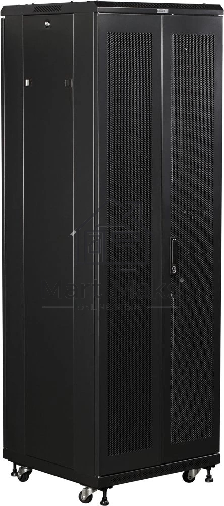 Шкаф серверный Lanmaster (TWT-CBB-32U-6X10-G1) напольный 32U 600x1000мм пер.дв.стекл задн.дв.двуст. 2 бок.пан. 800кг черный