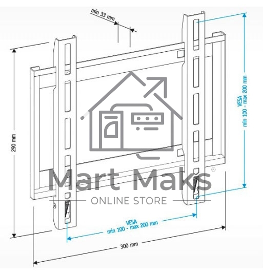 Кронштейн для телевизора Holder LCD-F2608 черный 22