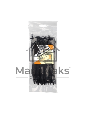 Хомут-стяжка кабельная нейлоновая PROconnect 200 x3,6 мм, черная, упаковка 100 шт.