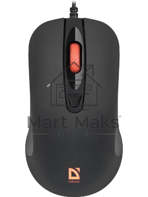 Мышь проводная Defender Ultra Classic MB-280 черный, 1200 dpi, USB, кнопки - 4