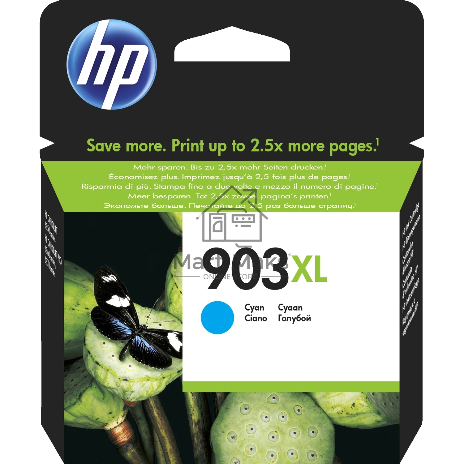 Картридж струйный HP 903XL T6M03AE голубой для HP OJP 6960/6970 (825стр.)