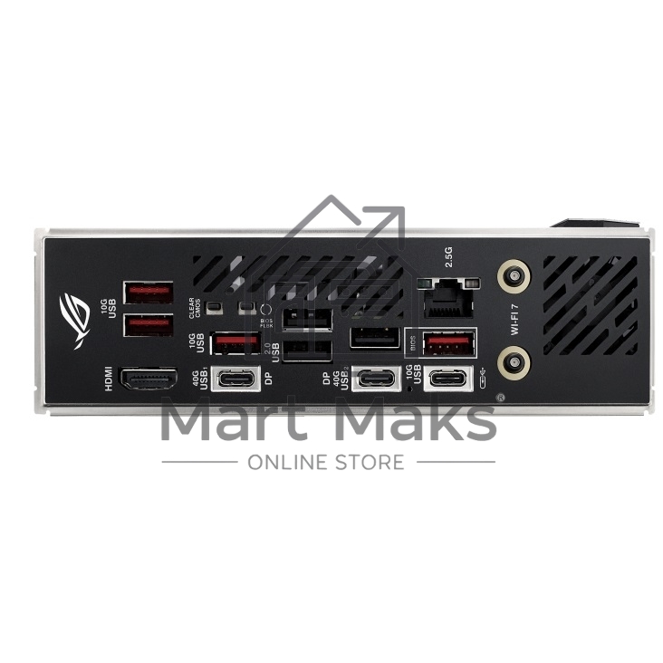 Материнская плата ASUS ROG STRIX X870-I GAMING WIFI, AM5, AMD X870, 2xDDR5, 2xSATA, 2xM.2, 1xPCI-E 5.0 x16, 1xHDMI, 2xUSB-C USB4, 1xUSB-C 10Gbps, 4xUSB-A 10Gbps, 1x 2.5Gb LAN, 2x3.5 мм, Mini-ITX