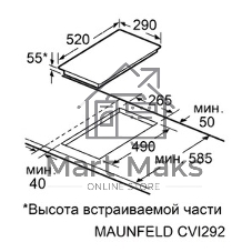 Индукционная варочная панель Maunfeld CVI292STBKC
