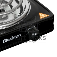 Плита настольная электрическая Blackton Bt HP102B чёрный, 1 кВт, ТЭН, конфорки - 1, нержавеющая сталь, поворотные переключатели