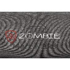 Кресло Бюрократ Zombie Drift/F серый/черный, экокожа, 120 кг, механизм качания, подставка для ног