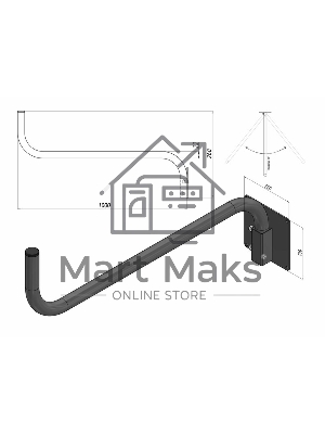 Кронштейн поворотный 1 м 