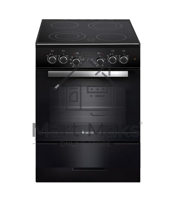 Плита электрическая Gefest ЭП Н Д 6560-03 0057 черный, конфорок 4 электрических, духовка 55 л, 60 см x 85 см x 60 см