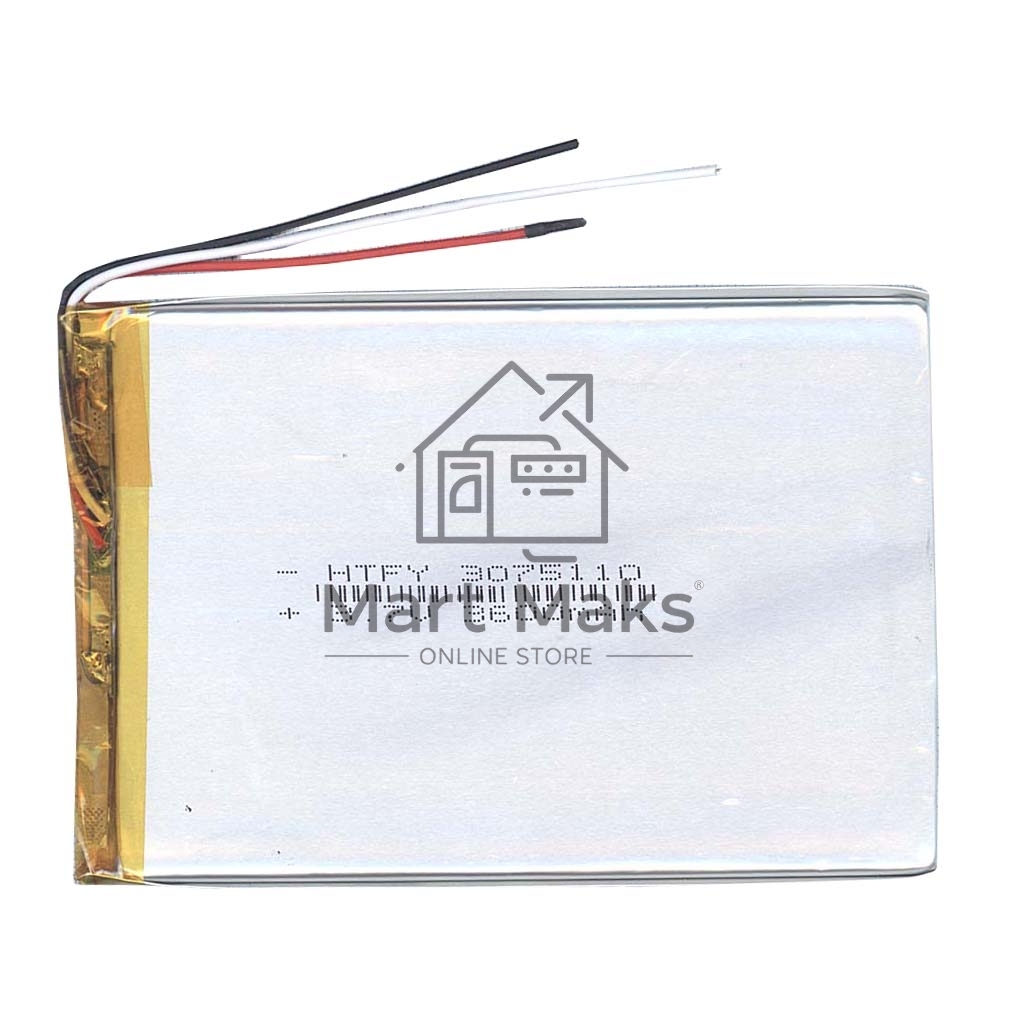 Аккумулятор Li-Pol (батарея) 3*75*110мм 3pin 3.7V/3600mAh