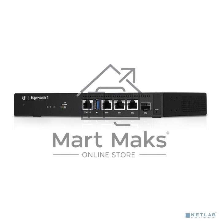 Роутер/Маршрутизатор UBIQUITI ER-4-EU EdgeRouter 4 4 ядра (1 ГГц), 3х 1G RJ45, 1х SFP