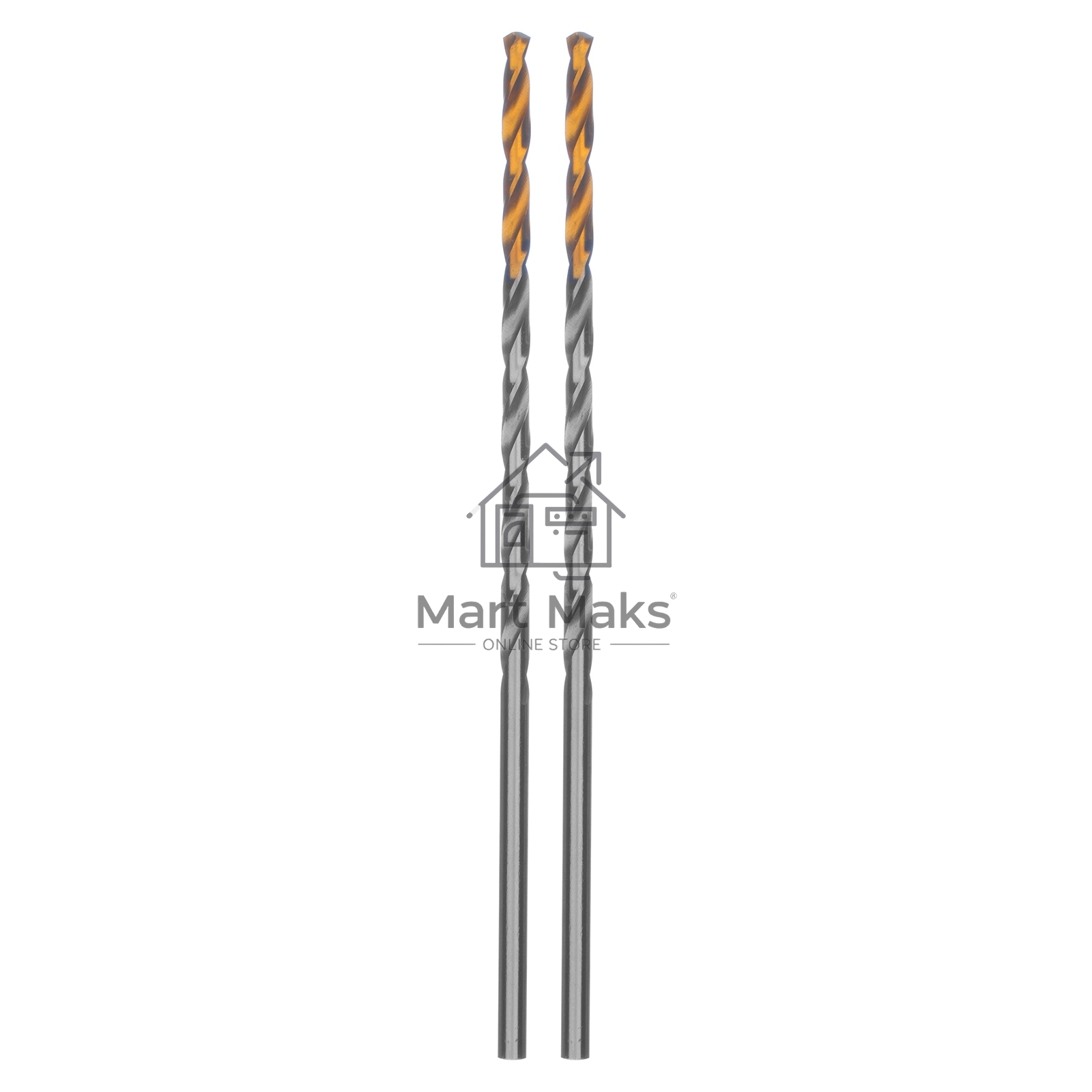 Сверло спиральное по металлу 3 х 100 мм, Р6М5, Golden Tip, удлиненное, 2шт. Denzel