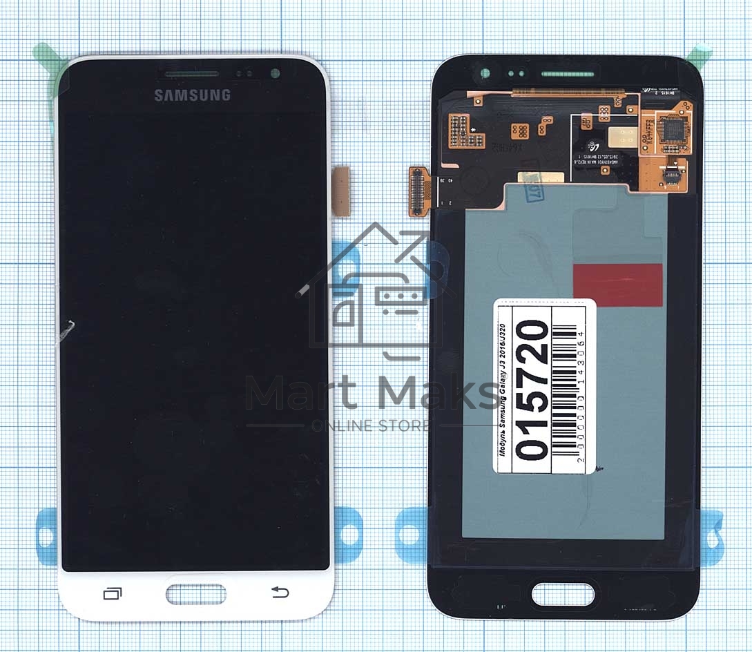 дисплей в сборе с тачскрином для Samsung Galaxy J3 (SM-J320F) белый (2016) TFT с регулировкой яркости