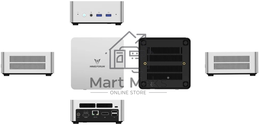Мини ПК Minisforum UN1245/16GB+1TB (i5-12450H) 16GB+1TB, Intel Graphics, Win11 Pro