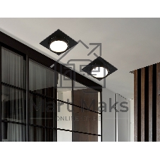 Светильник встраиваемый Ambrella light TN6739 BK черный IP44 GX53 110*110*57