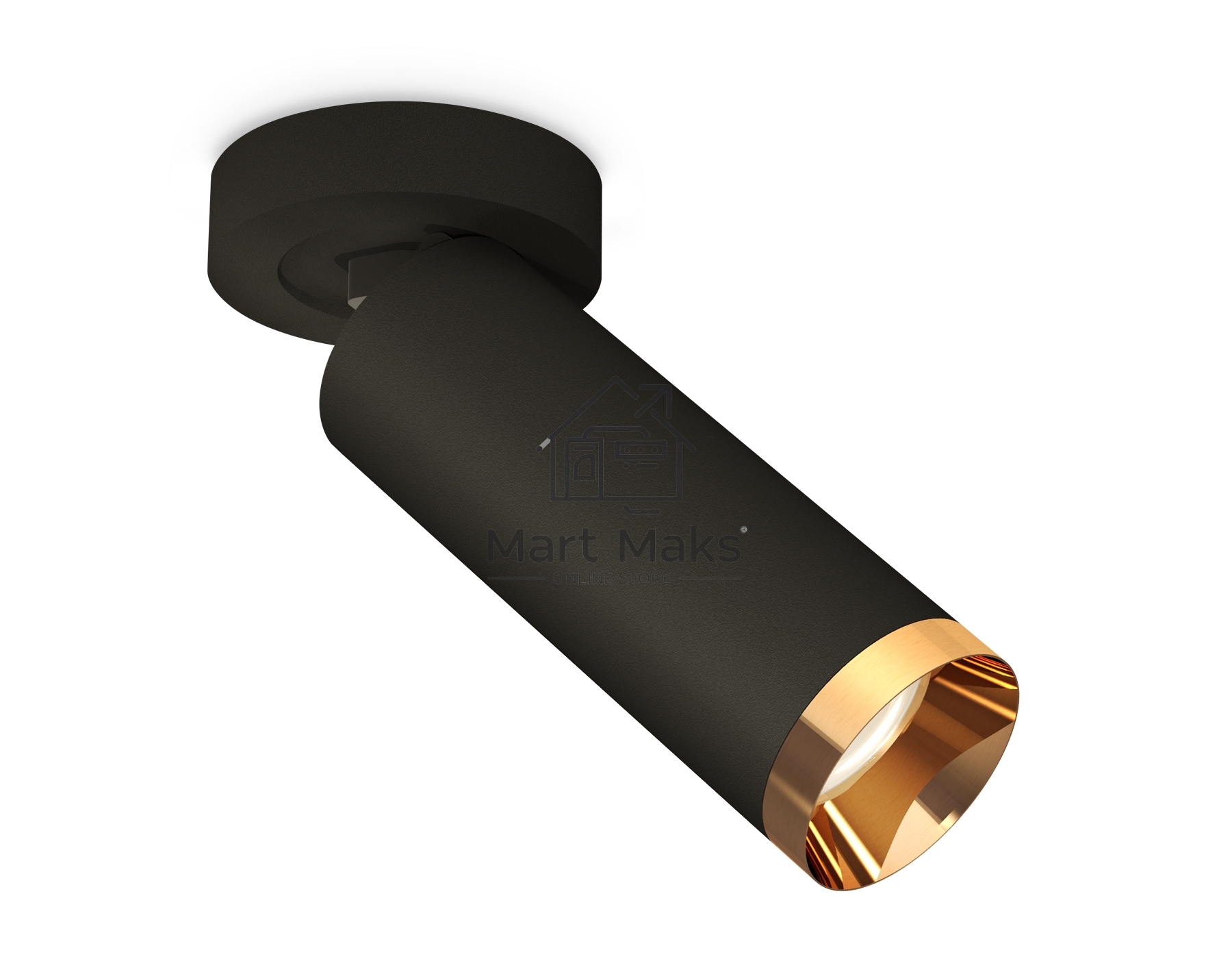 Светильник Ambrella Light XM6343204 SBK/PYG черный песок/золото желтое полированное MR16 GU5.3 (A2229, C6343, N6134)