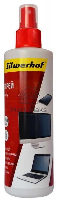 Спрей-очиститель для экранов и стекол, SILWERHOF SCREEN CLEAN, 250мл