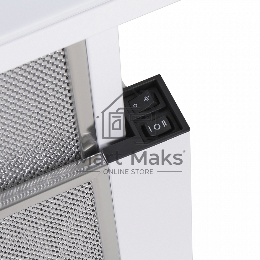 Вытяжка встраиваемая Maunfeld VS Fast Glass 60 белый, 60 см, 850 куб. м/ч, 47 дБ
