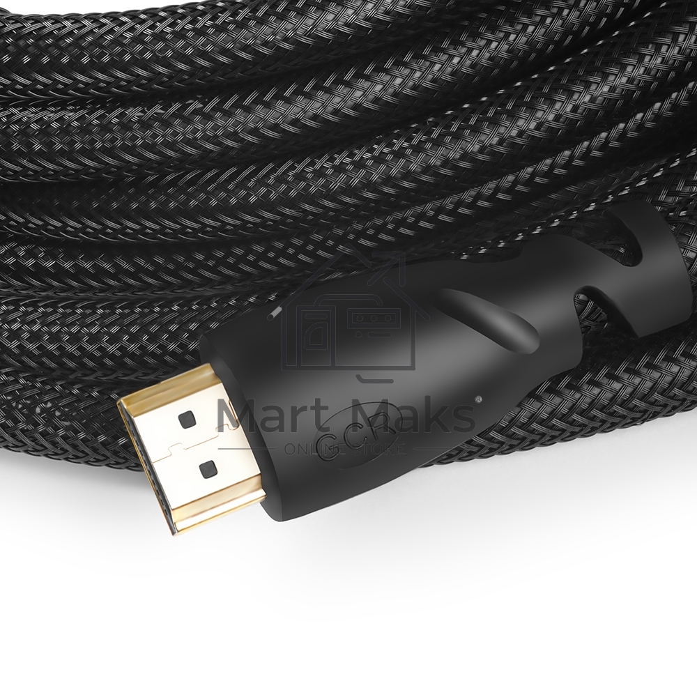 Кабель Greenconnect  3.0m HDMI версия 2.0, HDR 4:2:2, Ultra HD, 4K 60 fps 60Hz/5K*30Hz, 3D, AUDIO, 18.0 Гбит/с, 28/28 AWG, OD7.3mm, тройной экран, черный нейлон, GCR-HM811-3.0m