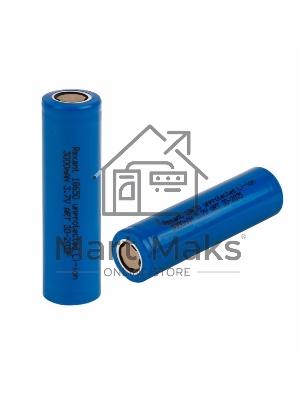 Высокоемкостный аккумулятор Rexant 18650 unprotected 20 А Li-ion 3000 mAH 3.7 В
