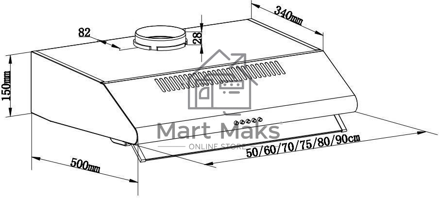 Вытяжка Maunfeld MP-1 60 белый
