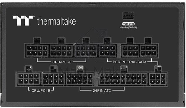 Блок питания Thermaltake Toughpower GF2 ARGB (PS-TPD-0850F3FAGE-2), 850Вт, 80 PLUS Gold, 140мм, модульный, черный