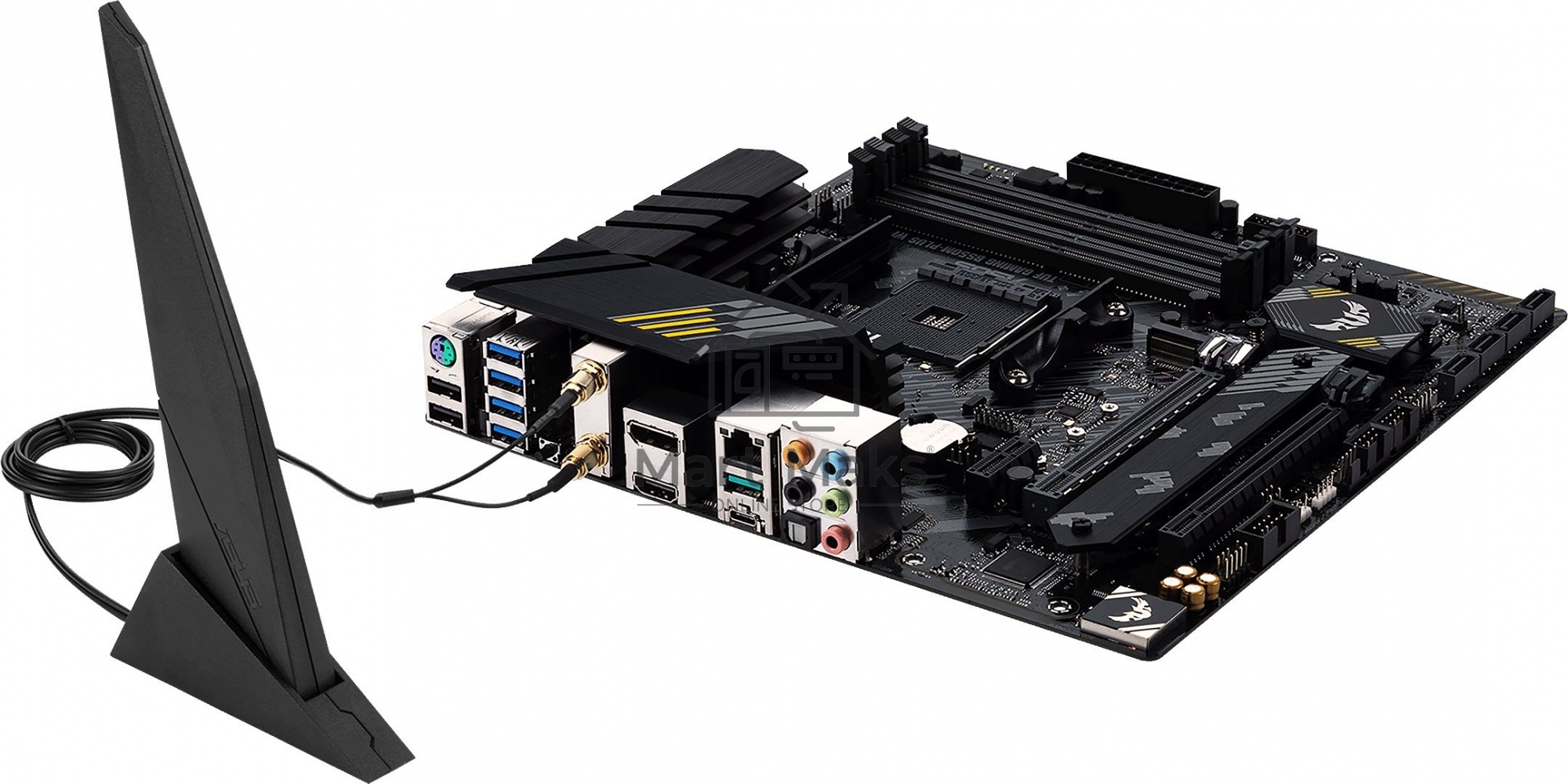 Материнская плата ASUS TUF GAMING B550M-PLUS WI-FI II, AM4, AMD B550, 4xDDR4, 4xSATA, 2xM.2, 1xPCIe 4.0 x16, 1xPCIe 3.0 x4, 1xPCIe x1, 1xDP, 1xHDMI, 1x 2.5Gb LAN, 1xUSB-C 3.2 Gen 2, 4xUSB-A 3.2 Gen 1, 2xUSB-A 2.0, 5x3.5 мм, TOSLINK, 7.1, mATX