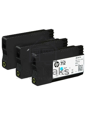 Картридж струйный HP 712 3ED77A голубой x3упак. (29мл) для HP DJ Т230/630