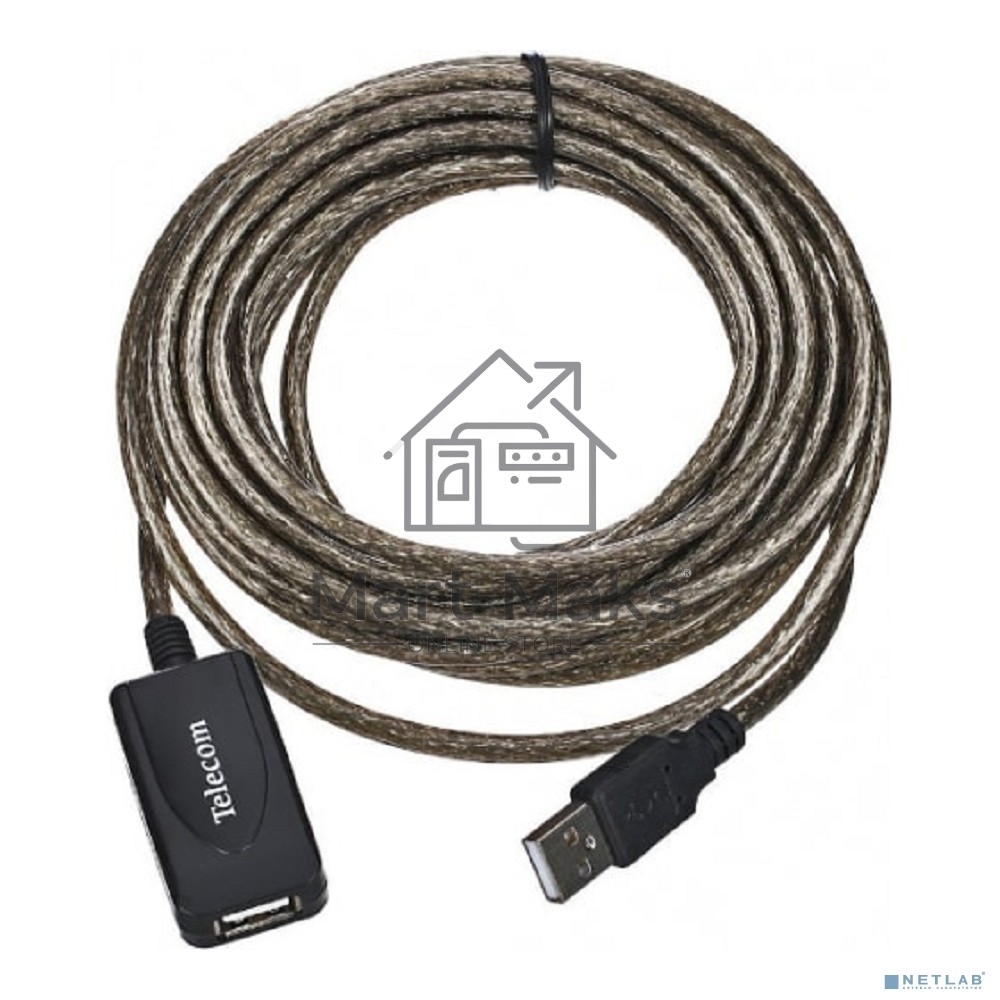 Кабель USB2.0-repeater, удлинительный активный <Am-->Af> 5м, Telecom <TUS7049-5M>