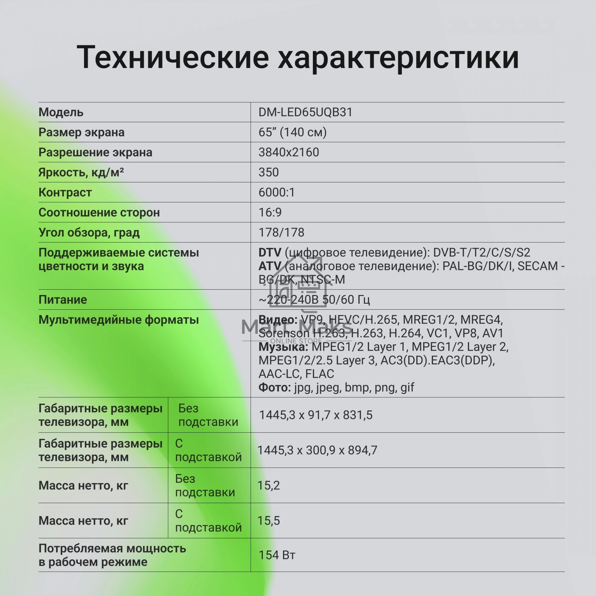 Телевизор Digma 65