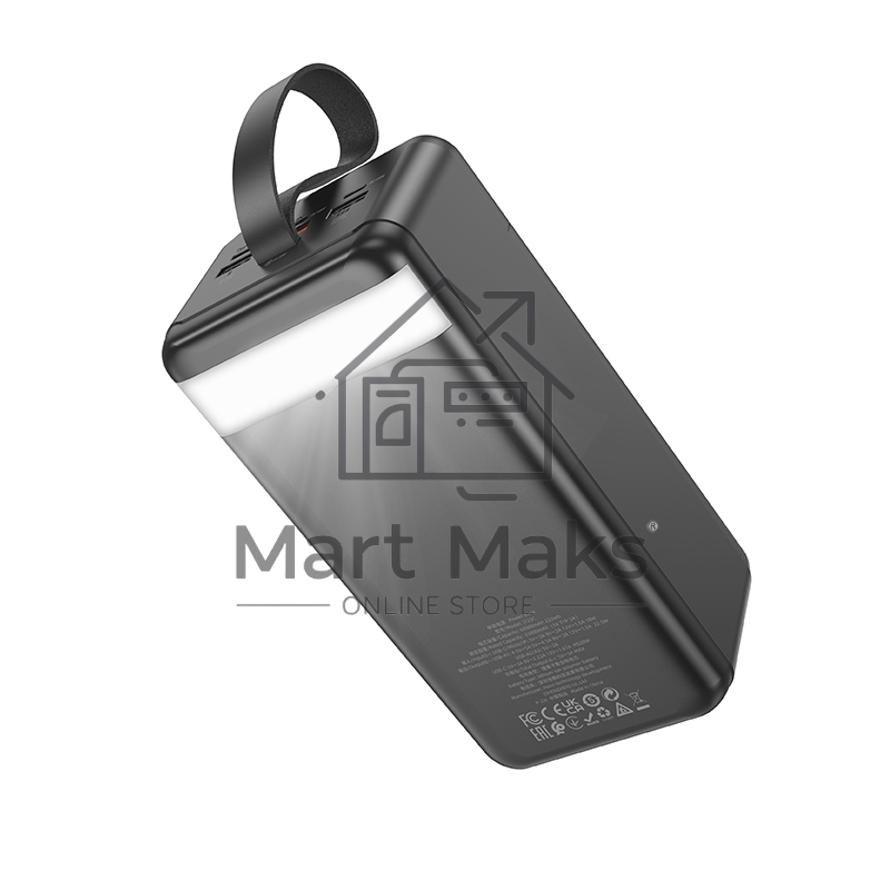 Портативный аккумулятор Hoco J123C, 60000мАч, 3A, с дисплеем, черный