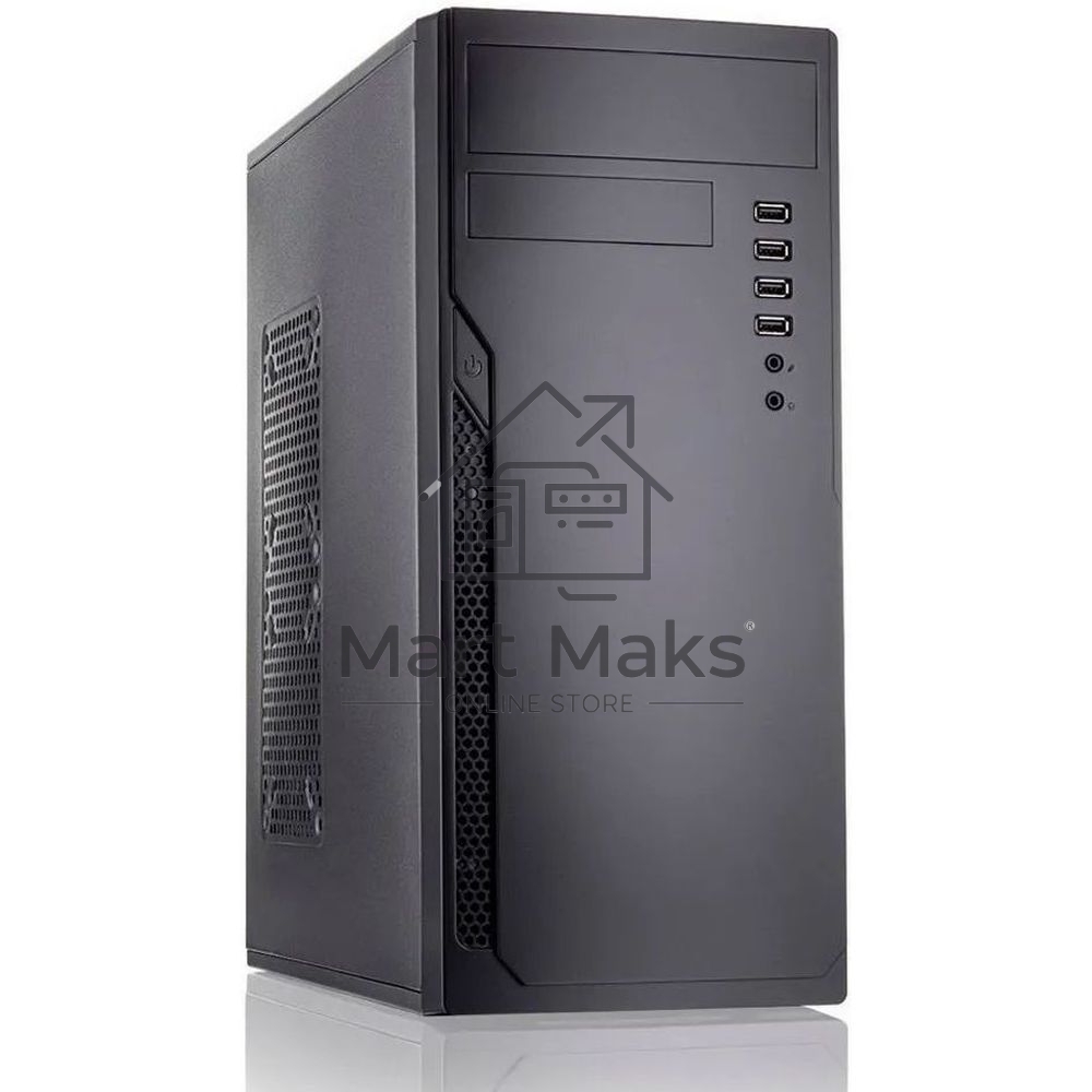 Компьютерный корпус c блоком питания Foxline FL-301-FZ450-RW ATX case, черный, 450 Ватт w/PSU 450W 8cm, w/4xUSB2.0, w/o FAN, w/DVD-RW, w/C13-C14 cable 1.5m