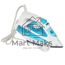 Утюг Maxwell MW-3055B белый/голубой, 2200 Вт, 30 г/мин, 100 г/мин, 280 мл