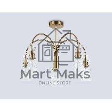 Люстра Ambrella light LH55701/5 BS/CL латунь/прозрачный E14*5 max 40W D600*440