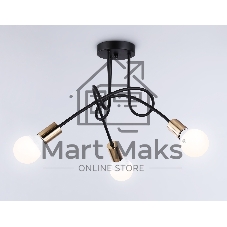 Светильник Ambrella light TR80415/3 BK/GD черный/золото E27/3 max 60W D670*370