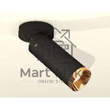 Светильник Ambrella Light XM6343204 SBK/PYG черный песок/золото желтое полированное MR16 GU5.3  (A2229, C6343, N6134)